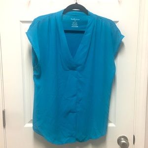 Blue V-Neck Top